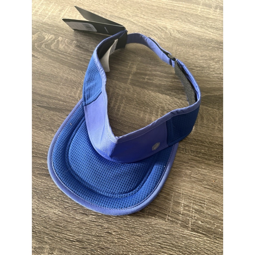 ASICS Running Visor Hat Cap Unisex Blue Adjustable Lightweight Moisture Wicking